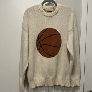 Zara cream basketball sweater